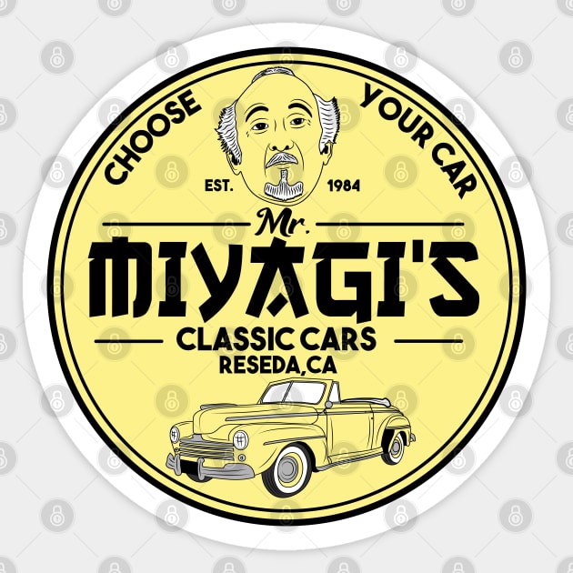 Mr Miyagi classic cars Sticker by carloj1956